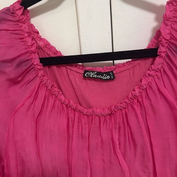 Claudio Milano Couture “The Elastic Dress” in Hot Pink. One size fits 4-12. - Picture 4 of 12